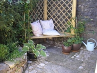 Cobbled courtyard